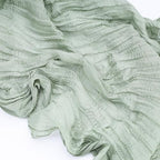 LemonRoad 4 Pcs 20ft Cheesecloth Table Runners Boho Gauze, Sage Green - Image 3