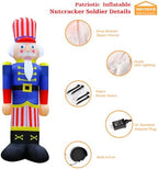 Independence Day Inflatable Nutcracker Soldier Yard Decoration Lighted 4th of July Blow Up Patriotic Garden Yard Lawn Decor 8 Feet Tall (5FT-Nutcracker) - Image 2