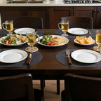 homing Heat Resistant Oval Placemats Set of 6, Dark Grey - Image 2
