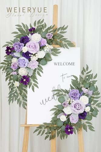 Artificial Wedding Arch Flowers Kit(Pack of 2) for Wedding Arch, Bridal Shower, Ceremony and Reception Backdrop Decoration (Dancing Purple Kelsang Flowers) - Image 5