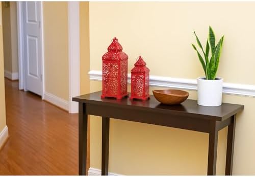 VELA LANTERNS Large Temple Moroccan Lantern Lamp Decorative Candle Holders for Ramadan Decorations, Hanging, Outdoor Patio or Porch, Indoor Home Decor, Red, Set of 2 - Image 5