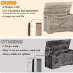 Timberer 31.5" Storage Chest, Wooden Storage Bench, Entryway Shoes Bench - Image 4