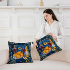 Erosebridal Happy Passover Throw Pillow Covers Festive Holiday Pillow Cases 24X24 Inch for Sofa Bed Couch,Matzo Seder Dining Pattern Decorative Cushion Covers Spiritual Gifts 2Pcs - Image 3