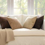 MIULEE Fall Corduroy Decorative Throw Pillow Covers Dark Brown 18x18 - Image 2