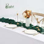 30 Pack Emerald Green Table Runner 10Ft Cheesecloth Table Runner Long Boho Cheese Cloth Table Runners Romantic Sheer Fabric Gauze Table Runners for Wedding Party Bridal Shower - Image 7