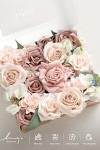 Ling's moment Artificial Pink Flowers Combo, Dusty Rose & Cream, Grand - Image 6