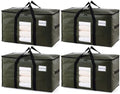 TAILI 4 Pack Green Extra Large Moving Bags,Storage Bag with Visible Window by TAILI