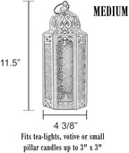 Vela Lanterns Decorative Indoor Fairy Light Candle Holder, Green, M, 2-Pack - Image 7