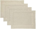 Solino Home 100% Pure Linen Woven Placemats Natural, 14 x 19 in, Set of 4 by SolinoHome