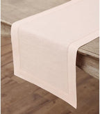 Solino Home 100% Pure Linen Table Runner Pink Hemstitch, 14 x 156 in - Image 3