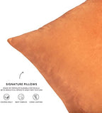 MONDAY MOOSE Decorative Throw Pillow Covers Cushion Cases, Set of 4 Soft Velvet Modern Designs, Mix and Match for Home Decor, Pillow Inserts Not Included (22x22 inch, Orange/Teal) - Image 6