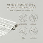 Over&Back 18x90 Reversible Striped Table Runner - UVA/UVB-Proof Table Runners - Waterproof Indoor and Outdoor Kitchen and Home Decor - Green - Image 2