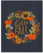 Hello Fall Sunflower Pumpkin, 30 x 40 Inch Canvas Wall Art by StupellIndustries