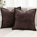 Decorative Throw Pillow Covers 26x26 Chenille Boho Pillowcase by BAOLIZEGAO