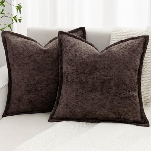 Decorative Throw Pillow Covers 26x26 Chenille Boho Pillowcase by BAOLIZEGAO