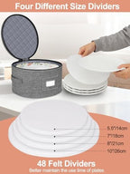 Cirhy Rigid China Storage Containers, Mug & Cup Organizer,5-Piece Set,Grey - Image 4