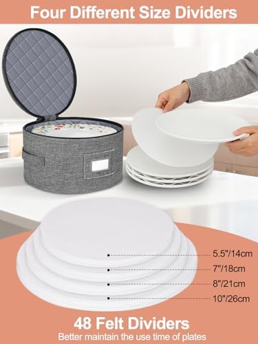 Cirhy Rigid China Storage Containers, Mug & Cup Organizer,5-Piece Set,Grey - Image 4