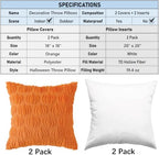 Halloween Throw Pillows with Inserts, 2 Pack, 18" x 18" - Image 2