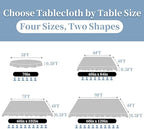 White Round Tablecloth 70 Inch Cloth for 5ft Tables (4-6 Seats) - Cotton & Polyester - Wrinkle/Fade Resistant - Washable & Reusable - 1PC Circle Table Cover for Wedding, Party & Dining, Bows Jacquard - Image 6