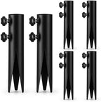 6 Pcs Flag Pole Ground Stakes Metal Holders for Garden Lights by Unknown