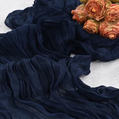 12 Pack Navy Blue Cheesecloth Table Runner,20x120 in Table Runner - Image 6