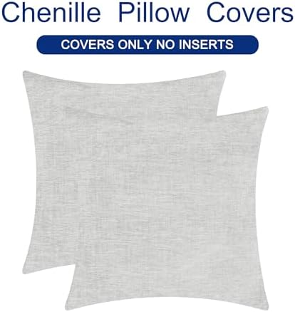 CaliTime Decorative Throw Pillow Covers 26 X 26 Inches Moonbeam Gray - Image 6