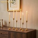 NUPTIO Gold Candlestick Holders Bulk: Set of 30 Candleholder for Table - Image 3