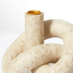 DN DECONATION Knot Shaped Taper Candle Holders, Boho Candlestick Holders - Image 6