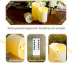 Eebuss Flameless Candles with Remote Timer, Battery Operated Realistic Flickering LED Candles, 9 Packs Fake Candles for Home Decor (D3 x H 3" 4" 5" 6" 7") (Ivory) - Image 3