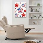 July 4th Patriotic Canvas Wall Art 4th of July USA Decorations American Flag Red Blue Star Picture Wall Decor Independence Day Home Decor 20x24in - Image 3