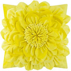 OiseauVoler 3D Flower Throw Pillow Cases Decorative Cushion Covers Soft Velvet Pillowcases Home Sofa Car Bed Room Decor 18 x 18 Inch Egg Yellow by OiseauVoler