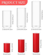 Shihanee 3 Pillar Candle and Holder, S, Red - Image 2