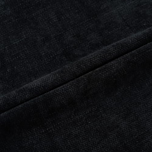 Set of 4 Soft Textured Decorative Throw Pillow Covers 20x20 Inch Cozy Farmhouse Cushion Cover Square Accent Pillow Cases for Bed Couch Sofa Living Room, Black - Image 5