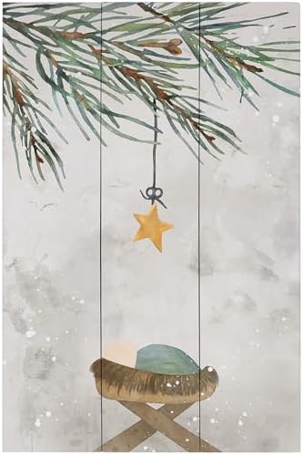 Simply Said, INC Rustic Pallets Christmas Decor, Manger Star Nativity Watercolor, 16 x 10.5 inch Wood Sign, Made in USA, RUS1536 by SimplySaidINC