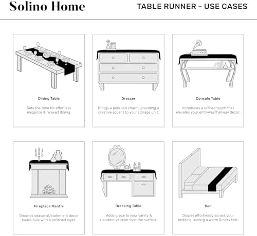 Solino Home 100% Pure Linen Table Runner Green Long, Athena 14 x 156 in - Image 6