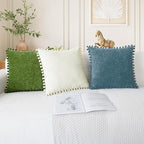 CaliTime Decorative Couch Throw Pillow Covers 22 X 22 Inches Smoke Blue - Image 5