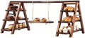 3-Tier Ladder Cupcake Display Stand Foldable Rustic Dessert Table Serving Tray Wooden Snack Platter Tower Food Holder for Cake Donut Fruit Cookie Party Wedding Birthday Baby Shower by ngsiiohun