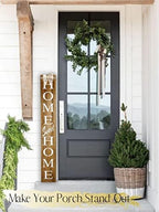 Outdoor 2in1 Welcome/Home Sweet Home Porch Signs, Interchangeable 4feet Tall, Vertical Welcome sign, Wooden Welcome Signs for Front Porch,Door, Rustic, Wood,Farmhouse Decor,Decorative Outdoor Signs - Image 5