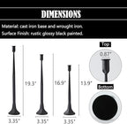 Denique Iron Taper Candle Holder Set of 3, Black Candlestick Holders 19.3”17” 14” Heightening Decorative Candle Stand Set for Wedding, Dining Table, Home Decoration (Black) - Image 2