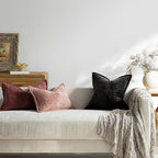 DEZENE Pack of 2 Black Decorative Throw Pillow Covers 22x22 Cozy Soft Chenille Accent Vintage Square Couch Pillow Covers for Home Decor Bed Sofa Living Room - Image 5
