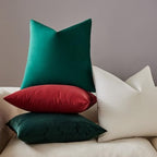 JUSPURBET 28x28 Euro Velvet Throw Pillow Covers Set of 2,Burgundy - Image 6