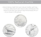 MARMOR Natural Calacatta Marble Tray, Luxury Vanity Tray for Bathroom Counter, Perfume Organizer, Jewelry Tray, Candle Holder Decor, Kitchen Countertop Organizer, Elegant Home Decorative Tray Gift - Image 4