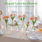 Glasseam Glass Bud Vases for Centerpieces, 12 Pcs Clear Small Vases in Bulk - Image 5