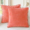 CaliTime Decorative Couch Throw Pillow Covers 22 X 22 Inches Living Coral by CaliTime