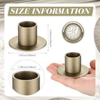 FoldTier 24 Pcs Bronze Taper Candle Holders Bulk for 0.98 Inch Pillar - Image 3