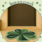 Nuanchu St. Patrick's Day Door Mat Outdoor Decor 28 x 28 Inch Large Shamrock Front Porch Rug Shamrock Welcome Door Mat St Patricks Day Rug Non Slip Entrance Rugs for Home Indoor Outdoor Entryway Decor - Image 4