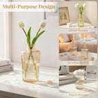 24 Pack Bud Vase in Bulk - BEAHOT Gold Flower Vases for Wedding Decorations, Glass Vase for Table Decorations, Small Vase for Home, Mother's Day, Centerpieces, Party, Office (Gold) - Image 2