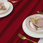 MDS Pack of 25 | Maroon | 14ft Chiffon Table Runner 29x170 Inches Long Romantic Rustic Sheer Gauze Runner for Wedding Bridal Shower Birthday Banquets Engagement Spring Easter Boho Decorations - Image 4
