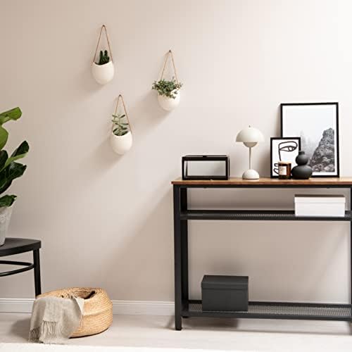 Kazai. Wall Planters -Ellie- | Hanging Ceramic Plant Pots 3 Pieces | Wall Decoration for Indoors, Balcony and Garden | Cream (Matte) - Image 4