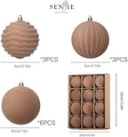 3.15In Velvet Ornaments for Christmas Tree,12Pcs Christmas Ornaments Set - Image 4